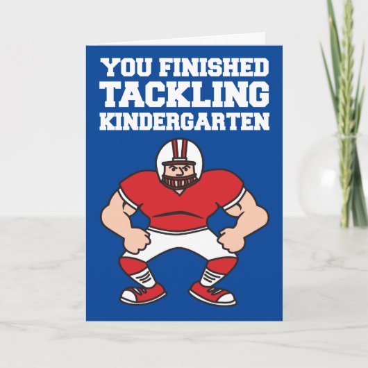 Kleuterschool Afstuderen Felicitaties Football Kaart (Voorkant)