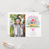 Kleuterschool Afstuderen Foto Roze Ijs Kaart (Voorkant / Achterkant in situ)