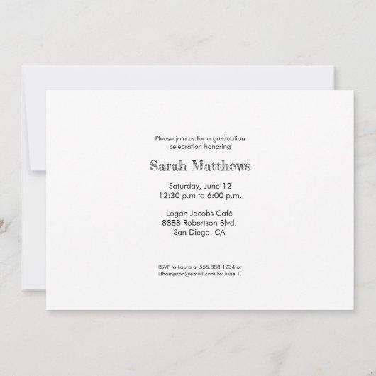 Kleuterschool Afstuderen Fotocollage Uitnodiging (Achterkant)