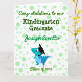 Kleuterschool Afstuderen gefeliciteerd Jurassic Kaart (Gele Bloem)