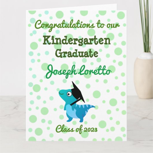 Kleuterschool Afstuderen Gefeliciteerd Trex Kaart (Voorkant)