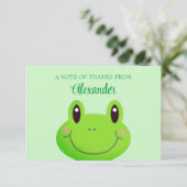 Kleuterschool Afstuderen Groene Kikker Bedankkaart (Staand voorkant)