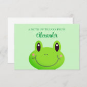 Kleuterschool Afstuderen Groene Kikker Bedankkaart (Voorkant / Achterkant)