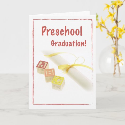 Kleuterschool Afstuderen Kaart (Gele Bloem)