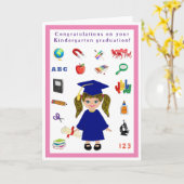 Kleuterschool afstuderen kaart (Gele Bloem)