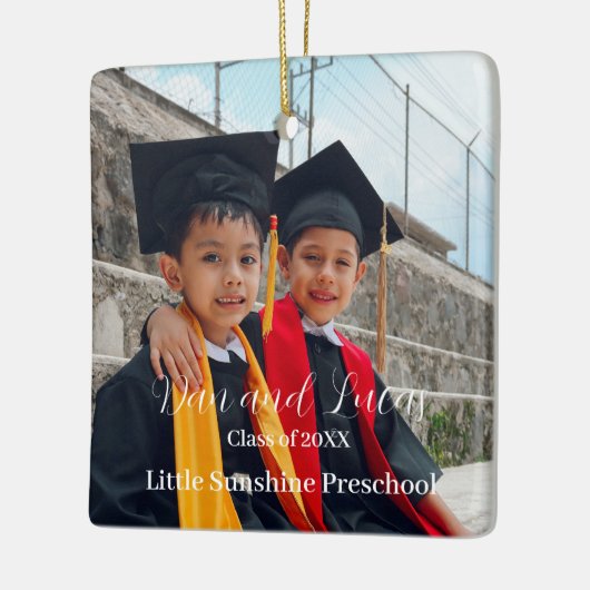 Kleuterschool Afstuderen Keepsake Keramisch Ornament (Links)