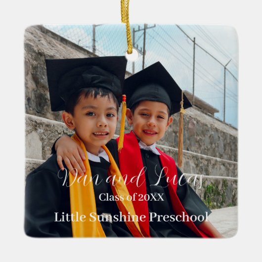 Kleuterschool Afstuderen Keepsake Keramisch Ornament (Voorkant)