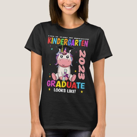 Kleuterschool afstuderen klasse van 2023 Afstudere T-shirt (Voorkant)