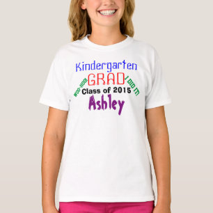 Kleuterschool Afstuderen klasse van kleurrijke naa T-shirt