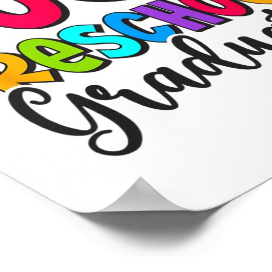 Kleuterschool Afstuderen laatste dag van school Af Poster (Hoek)