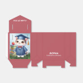 Kleuterschool Afstuderen Meisje Kat Gefeliciteerd Bedankdoosjes (Uitgevouwen)