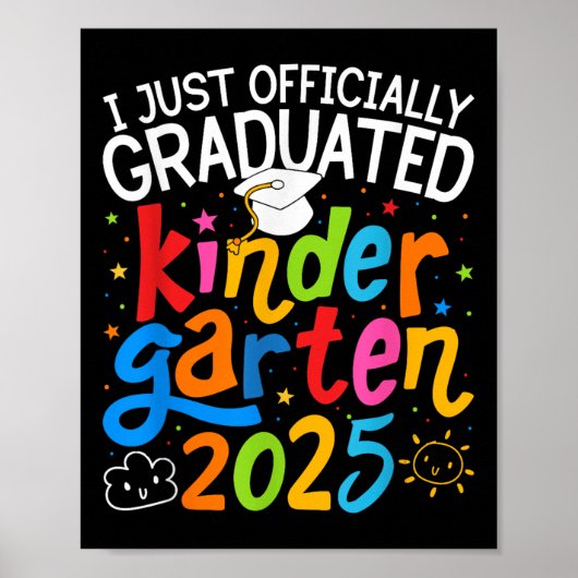Kleuterschool Afstuderen officieel afgestudeerde k Poster (Voorkant)
