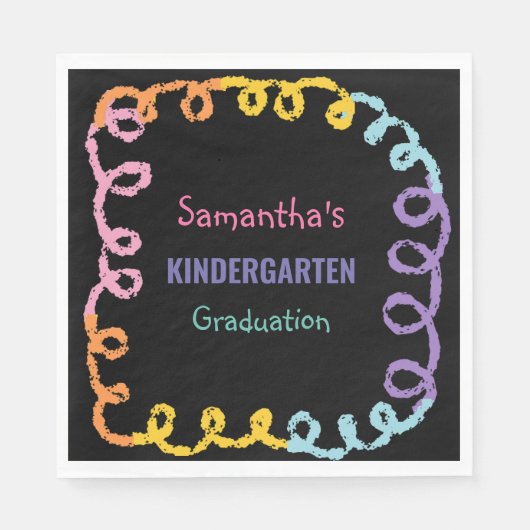Kleuterschool Afstuderen Papier servet (Voorkant)