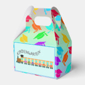 Kleuterschool Afstuderen Pet en Schattigee trein Bedankdoosjes (Voorkant Zijde)