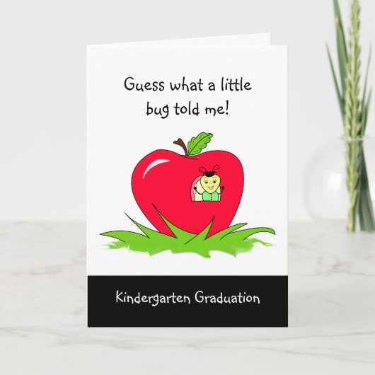 Kleuterschool Afstuderen Red Apple Gefeliciteerd Kaart (Voorkant)
