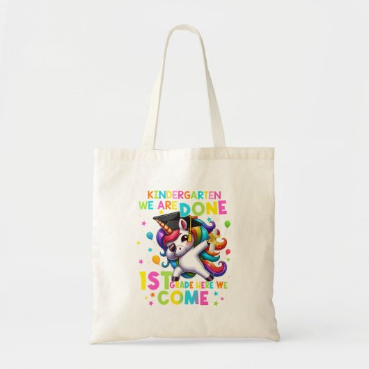 Kleuterschool Afstuderen Schattigee Eenhoorn Meisj Tote Bag (Voorkant)