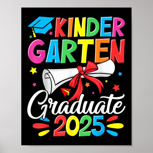 Kleuterschool Afstuderen Shirt 2025 Kinder Jongens Poster (Voorkant)