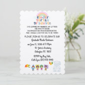 Kleuterschool Afstuderen uitnodigen Kaart (Staand voorkant)