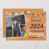 Kleuterschool Afstuderen Uitnodiging met Foto (Voorkant / Achterkant)