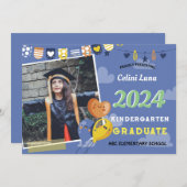 Kleuterschool Afstuderen Uitnodiging met Foto (Voorkant / Achterkant)