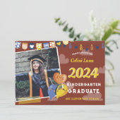 Kleuterschool Afstuderen Uitnodiging met Foto (Staand voorkant)