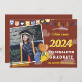Kleuterschool Afstuderen Uitnodiging met Foto (Voorkant / Achterkant)