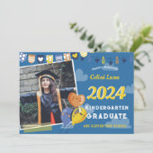 Kleuterschool Afstuderen Uitnodiging met Foto (Staand voorkant)