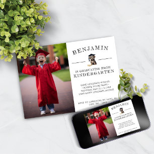Kleuterschool Afstuderen Uitnodiging Scruffy Puppy