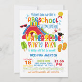 Kleuterschool Afstuderen Waterslide Party - Jongen Kaart (Voorkant)