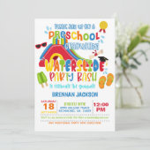 Kleuterschool Afstuderen Waterslide Party - Jongen Kaart (Staand voorkant)