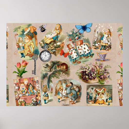 Kleuterschool Alice Kleurrijk 1800s Klassieke Wond Poster (Voorkant)