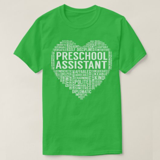 Kleuterschool Assistent Hart T-shirt (Design voorkant)