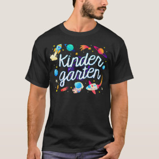 Kleuterschool Astronaut Planeten Ruimte Terug Naar T-shirt
