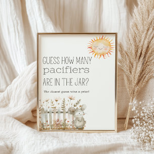 Kleuterschool Baby Shower Gokspel Bord Poster