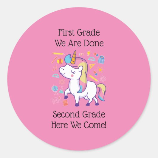 Kleuterschool Basisonderwijs Afstuderen  Ronde Sticker (Voorkant)
