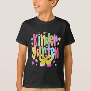 Kleuterschool Boog Potlood Bloemen Grappig Terug N T-shirt