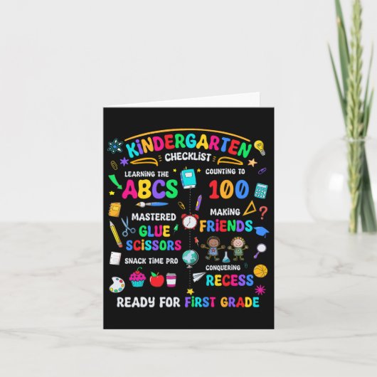 Kleuterschool Checklist Klaar Voor Eerste Graad Te Kaart (Voorkant)