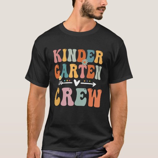 Kleuterschool Crew Kinder Crew Retro Eerste dag va T-shirt (Voorkant)