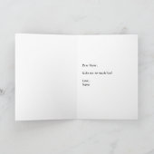 Kleuterschool Dank u Letter Gevouwen Wenskaart Kaart (Binnen)