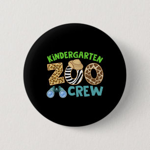 Kleuterschool Dierentuin Bemanning Wilde Dieren Sa Ronde Button 5,7 Cm