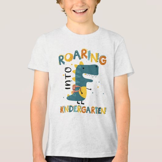 Kleuterschool Dinosaurus Terug naar school shirt (Voorkant)