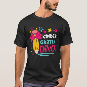 Kleuterschool diva meisjes schattig hoofd buigen s t-shirt
