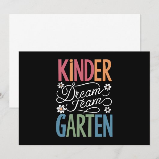 Kleuterschool Dream Team Teacher Terug naar School Kaart (Voorkant / Achterkant)