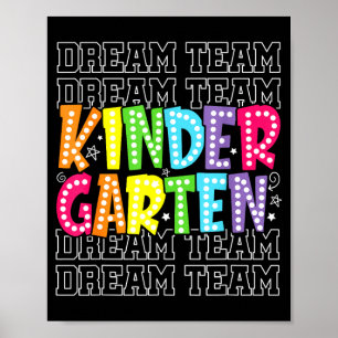 Kleuterschool droomteam eerste schooldag terug poster