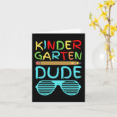 Kleuterschool Dude Fun Potlood Eerste Dag School B Kaart (Gele Bloem)