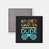 Kleuterschool Dude Fun Potlood Eerste Dag School B Magneet (Voorkant / Achterkant)