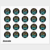 Kleuterschool Dude Fun Potlood Eerste Dag School B Ronde Sticker (Vel)