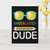 Kleuterschool Dude Vintage Terug naar Scholieren Kaart (Gele Bloem)