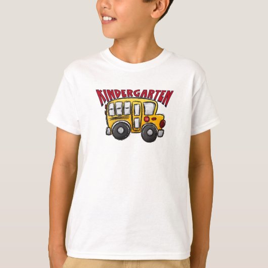 Kleuterschool Eerste Dag van de Kleuterschool Bus T-shirt (Voorkant)