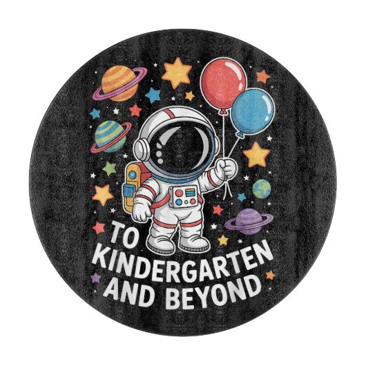 kleuterschool en verder astronaut ruimte snijplank (Voorkant)